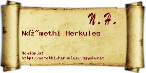 Némethi Herkules névjegykártya
